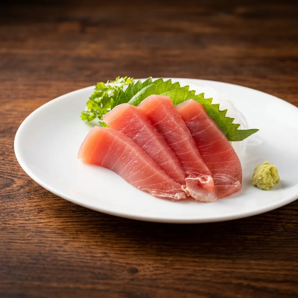 Fresh tuna sashimi sliced to order at Watta Sushi in Winnipeg, MB